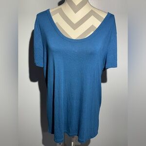 a new day Women's Blue Short Sleeve Top